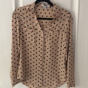 Express Polka Dot Portofino Shirt XS